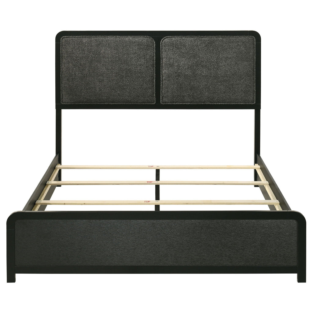 Cavelle 51-inch Upholstered Queen Panel Bed Black