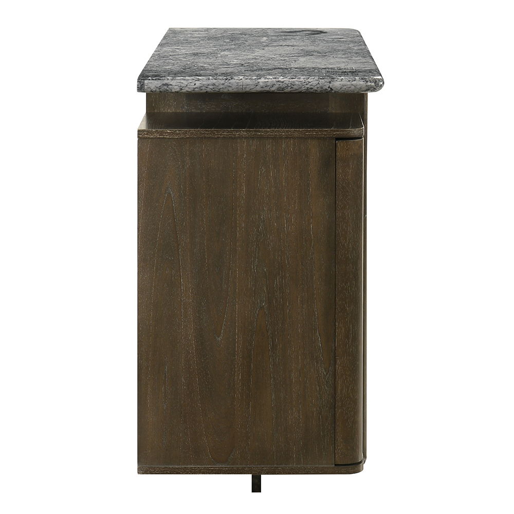 Dillon - Server With Marble Top - Natural / Walnut