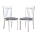Modern Dining Chair, Wooden Back, Cushion Seats (Set of 2)