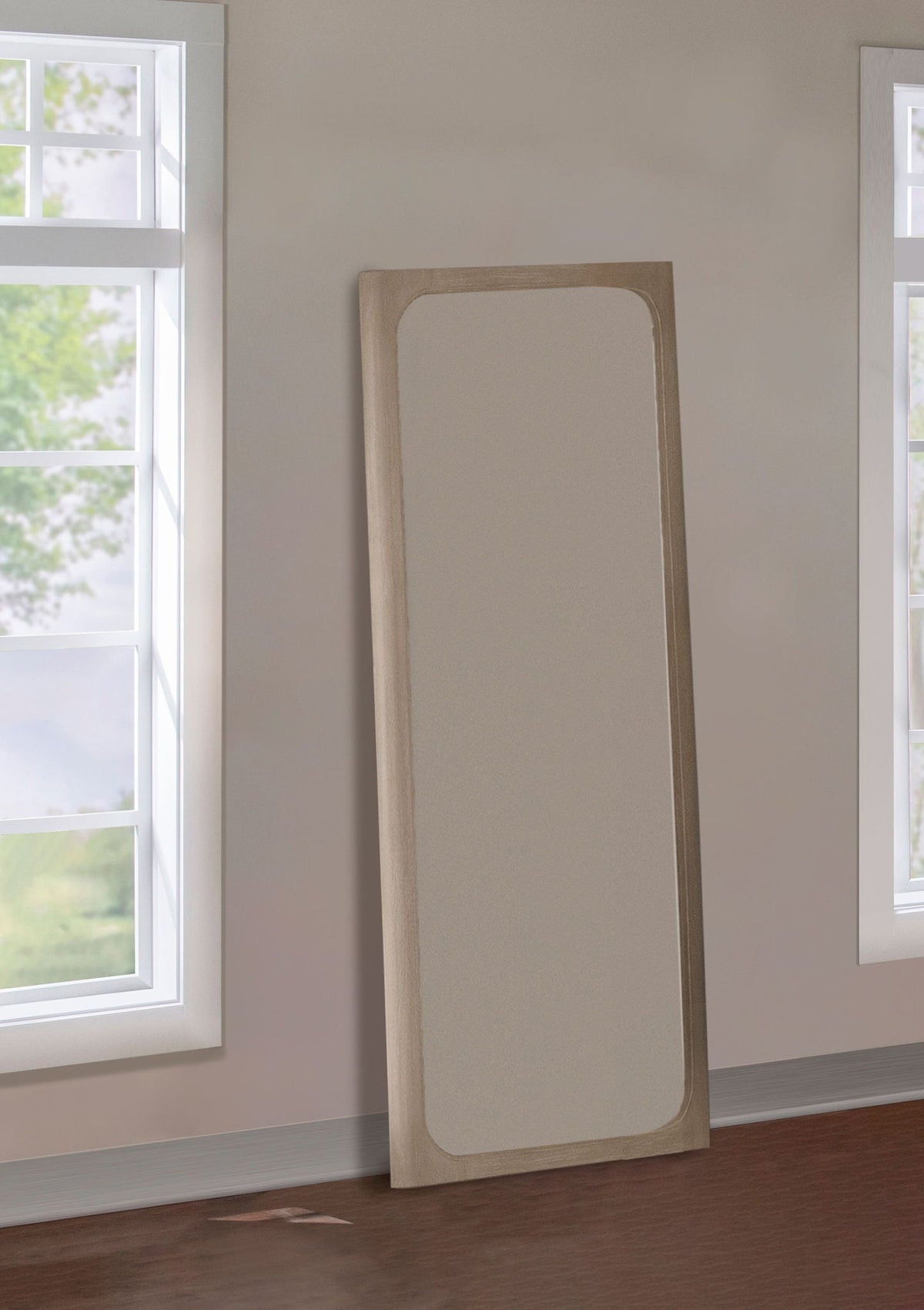 Solano 80-inch Full Length Floor Mirror Weathered Mango