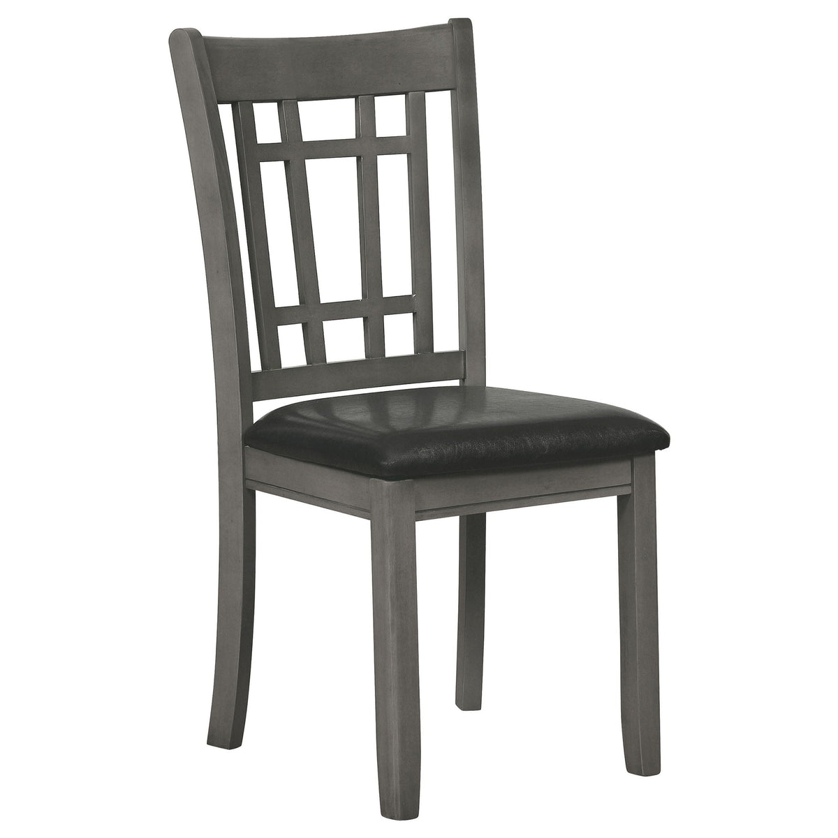Lavon Wood Dining Side Chair Black and  Medium Grey (Set of 2)