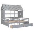 House Platform Beds With 2 Drawers, Side By Side Design