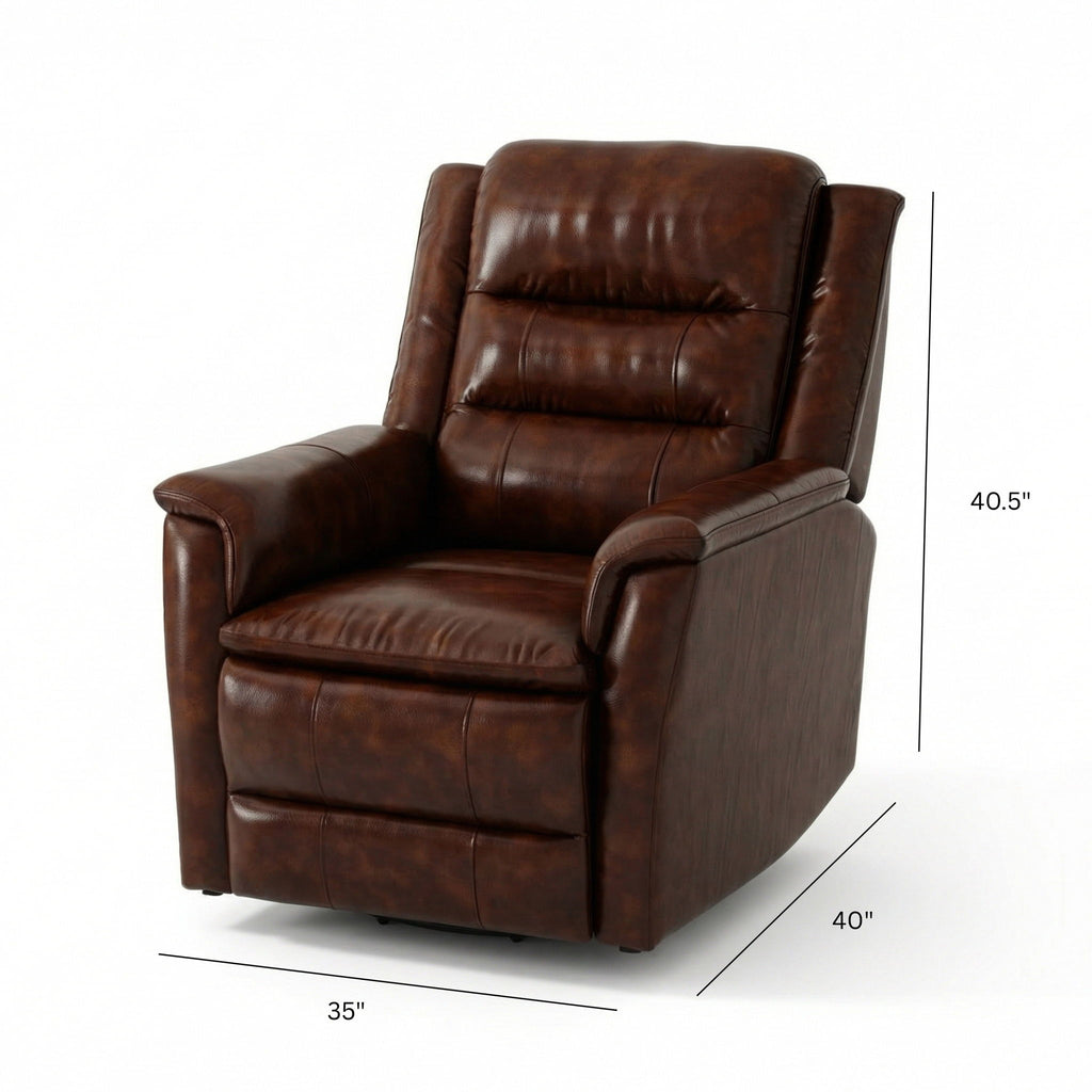 Swivel Recliner With Manual Adjustable Footrest