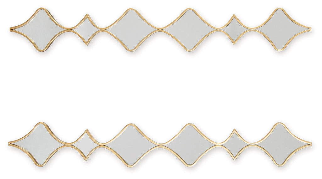 Harriswood - Accent Mirror Set (Set of 2) - Gold Finish