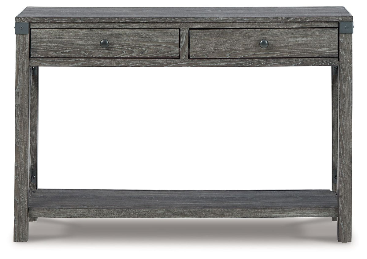 Freedan - Console Sofa Table - Grayish Brown
