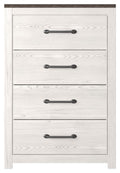 Gerridan - Four Drawer Chest - White / Gray