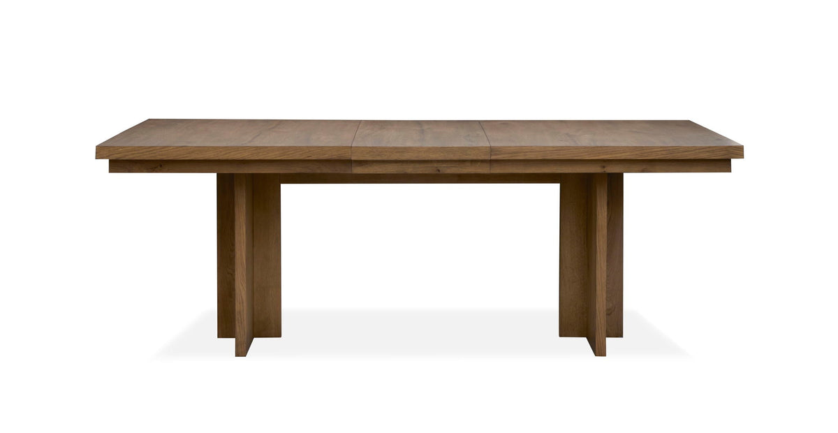 Marcel - Extendable Trestle Dining Table - Harvest Brown