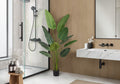 60" Tall, Artificial Plant, Bird Of Paradise Tree, Indoor, Faux, Fake, Floor, Greenery, Potted, Decorative - Green / Black
