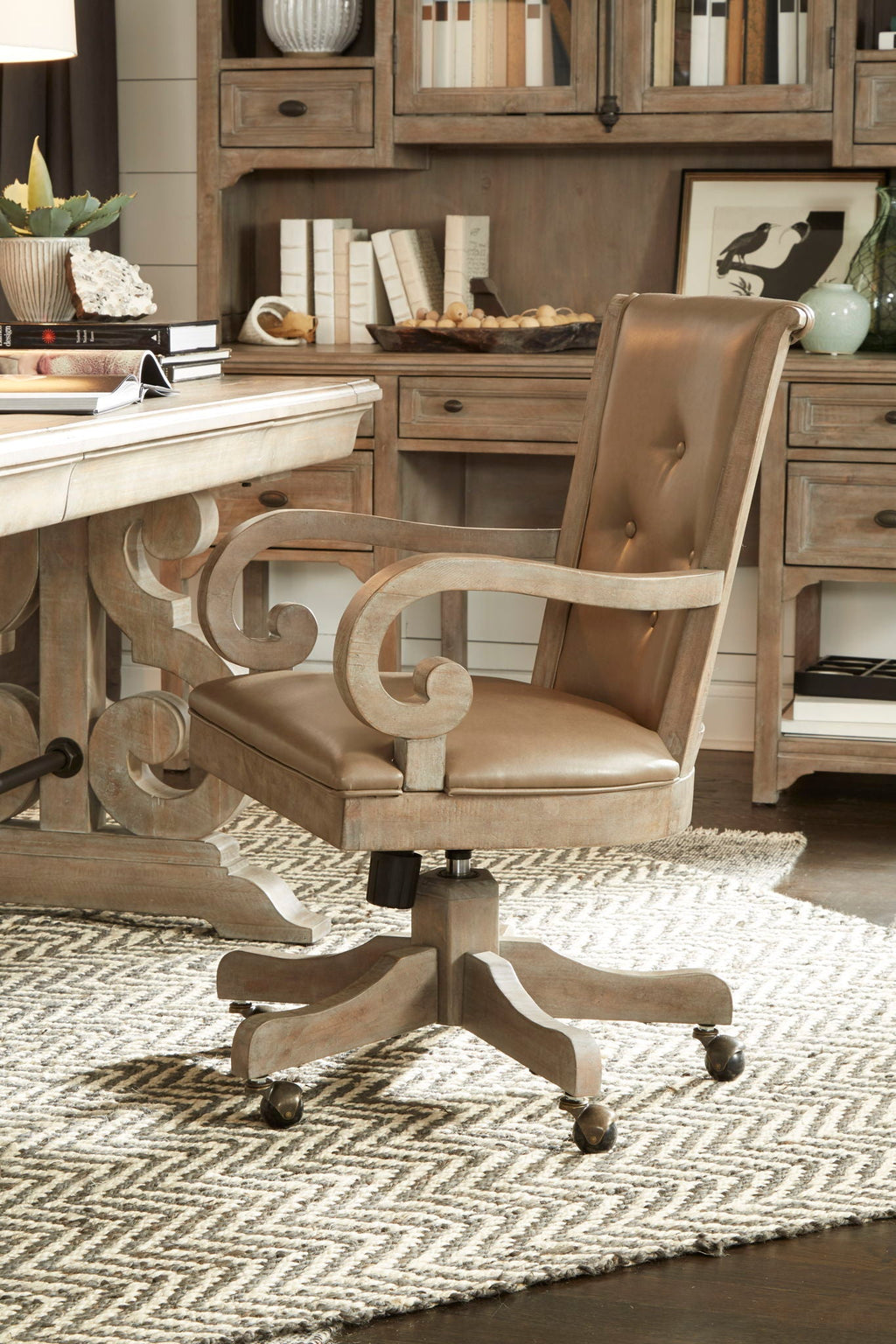 Tinley Park - Fully Upholstered Swivel Chair - Dove Tail Gray