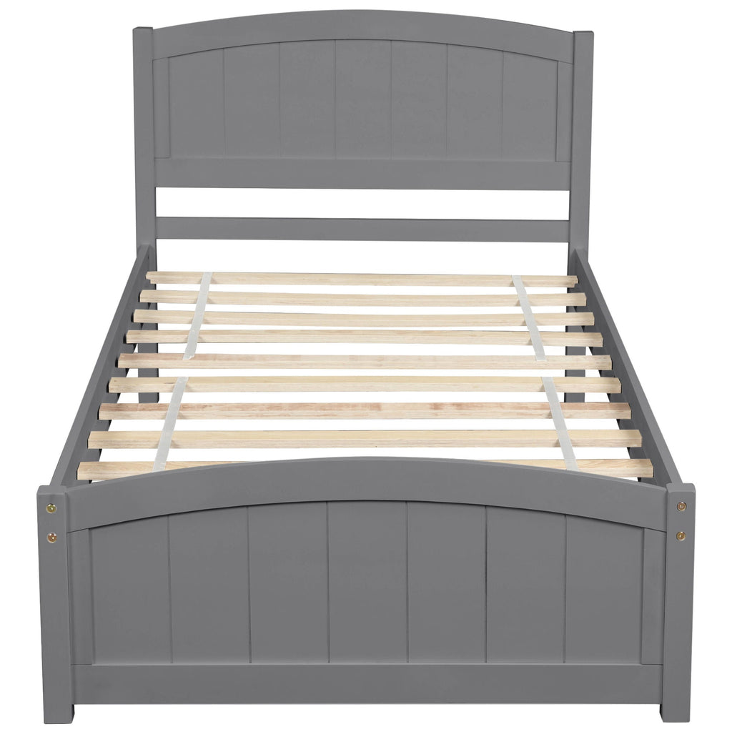 Platform Bed & Headboard, Footboard And Wood Slat Support