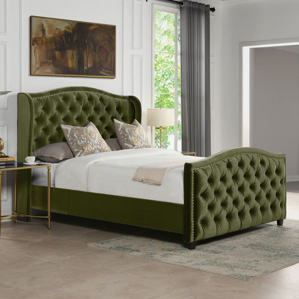 Marcella - Upholstered Shelter Headboard Bed