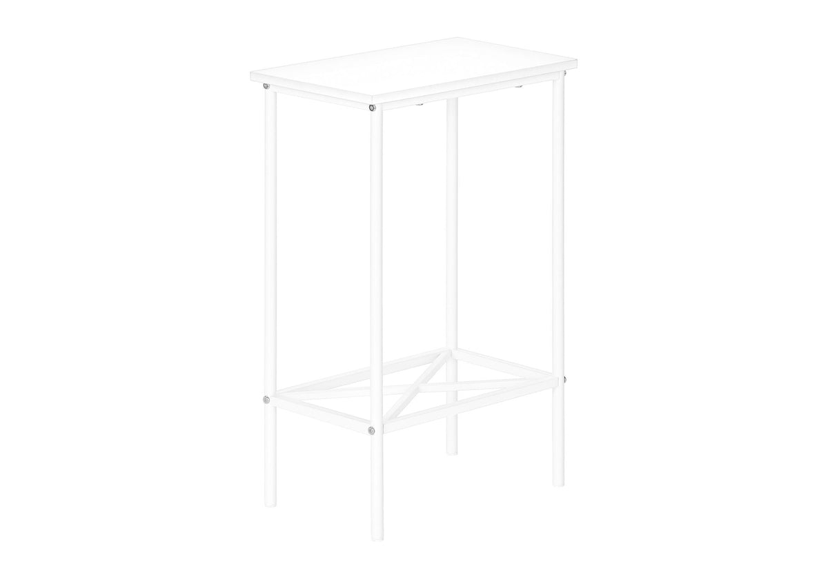 Accent Side Table, Narrow, Small, 2 Tier, Contemporary & Modern