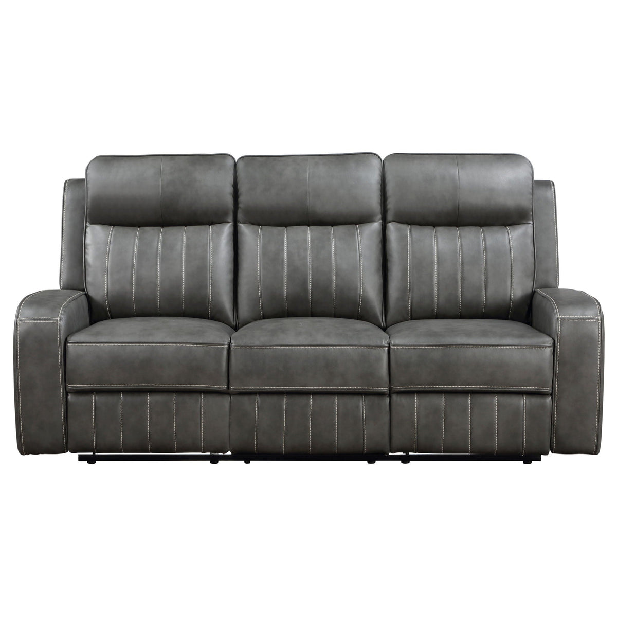 Raelynn Upholstered Track Arm Motion Sofa Grey