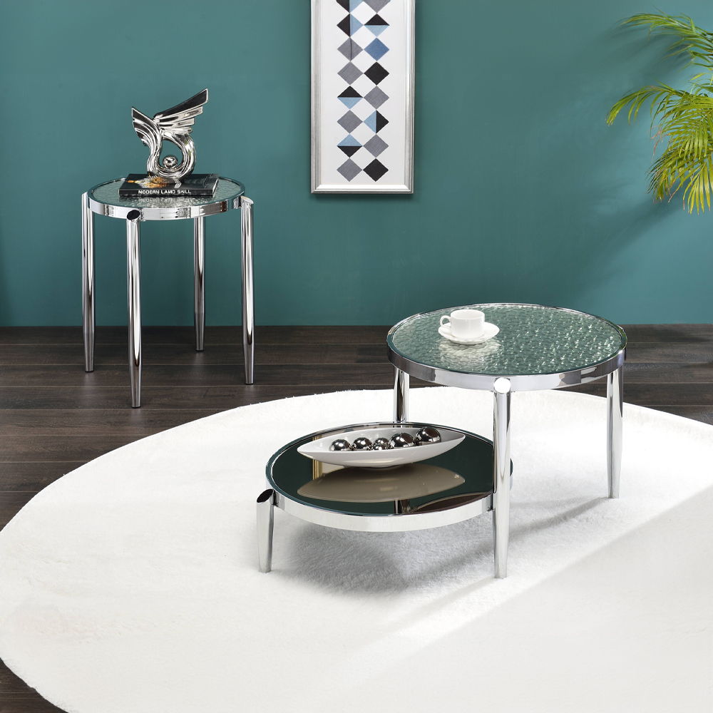 Abbe - Coffee Table - Glass & Chrome