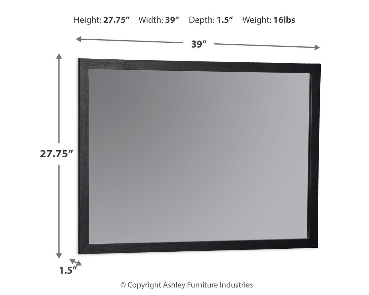 Danziar - Bedroom Mirror - Black