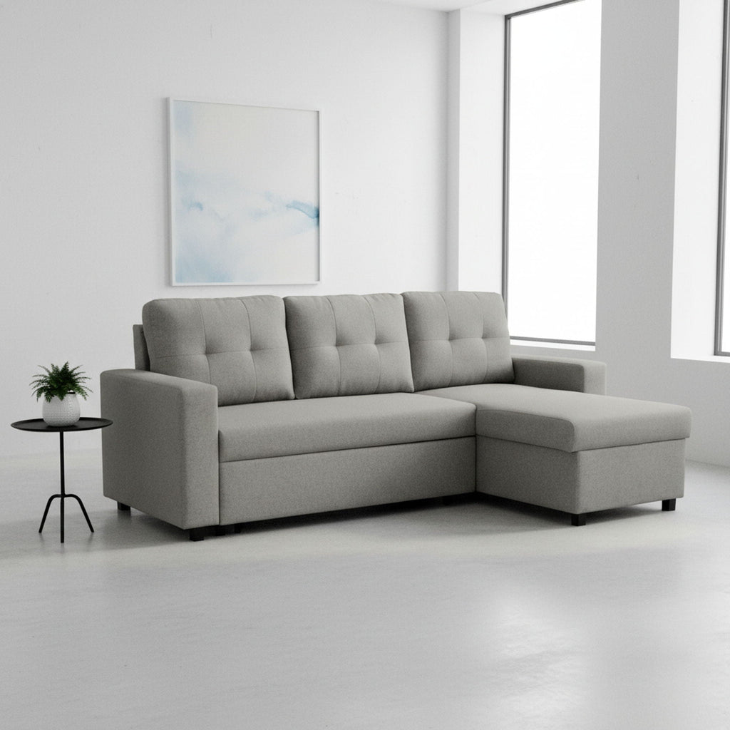 Convertible L Shaped Sectional Sleeper Sofa Bed, Saving Pull Out Couch