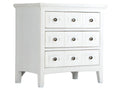 Heron Cove - Relaxed Traditional Chalk White Three Drawer Nightstand - Chalk White