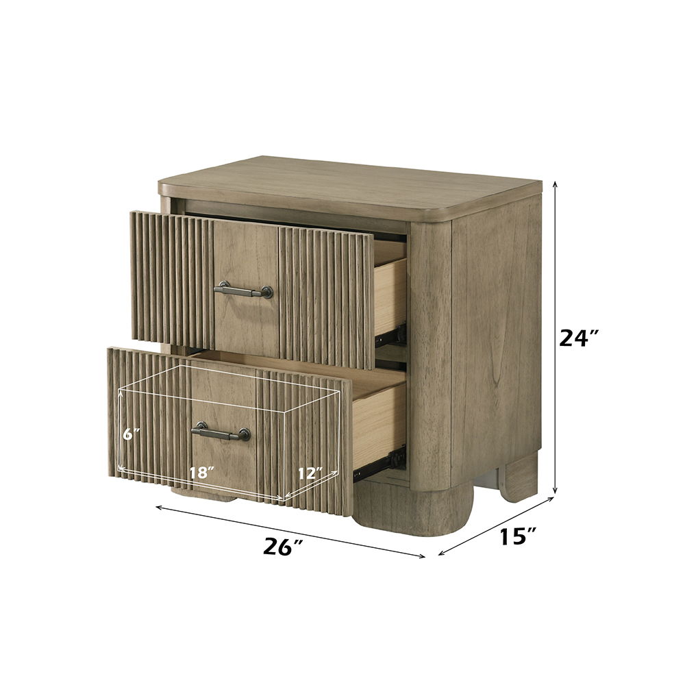 Lakkari - Nightstand - Antique Oak