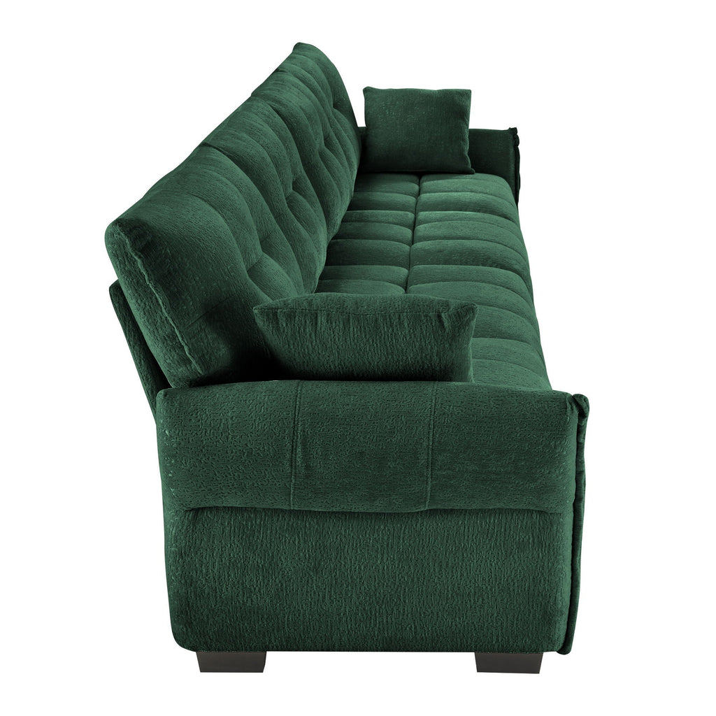 Modern Sofa & Pillows, Textured Cover, High Rebound Cushions