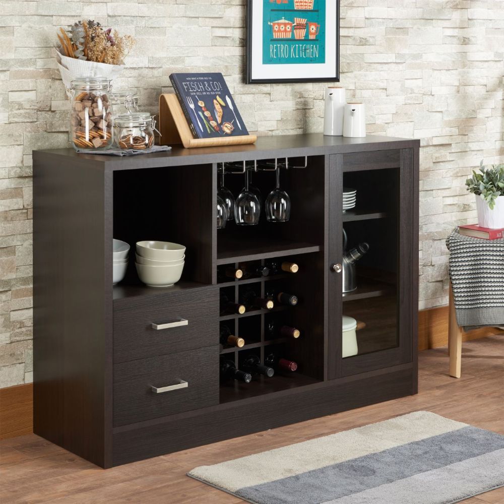 Hazen - 33" Wine Cabinet - Espresso