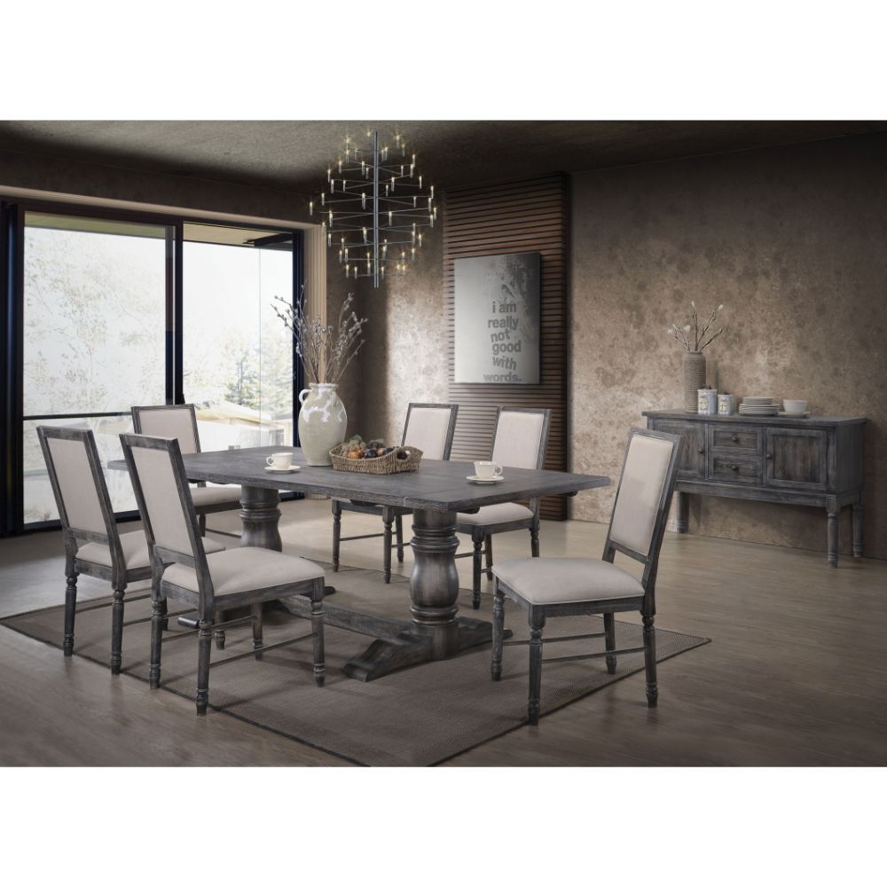 Leventis - 30" Dining Table - Weathered Gray