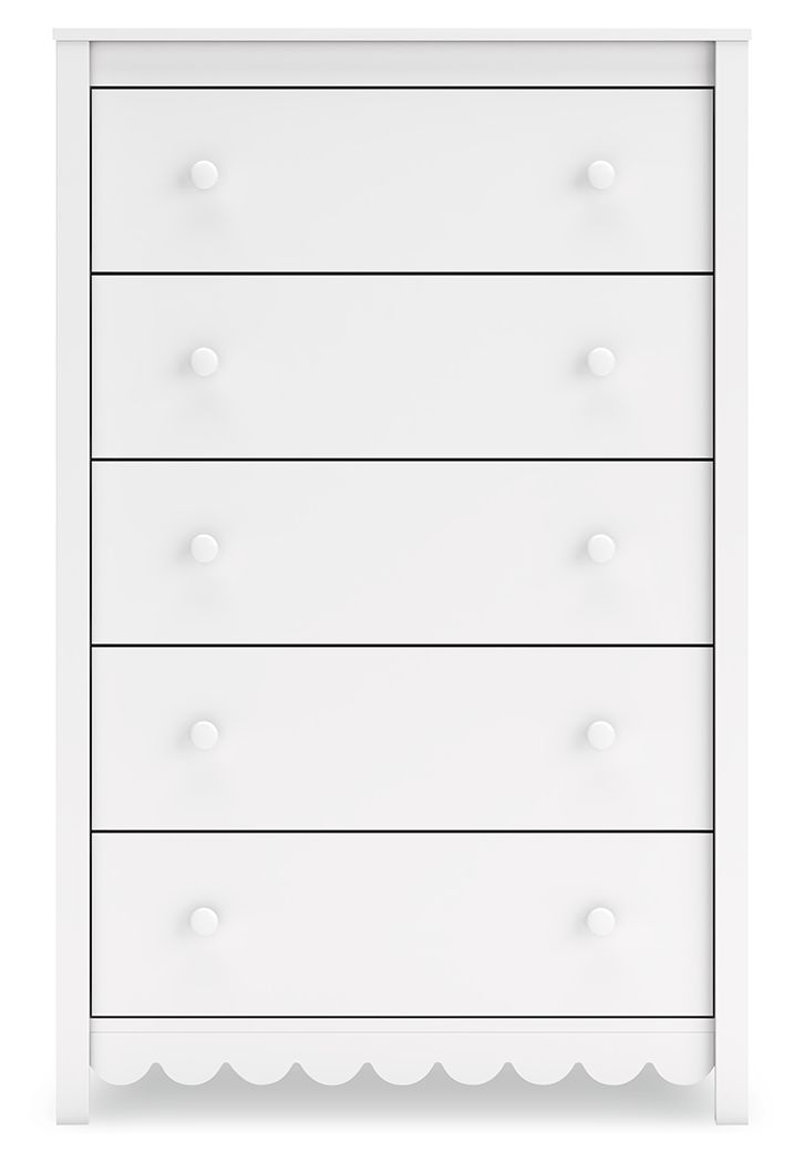 Hallityn - Five Drawer Chest - White