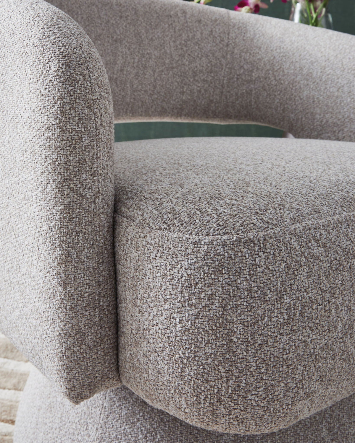 Nashkins - Swivel Accent Chair - Pebble