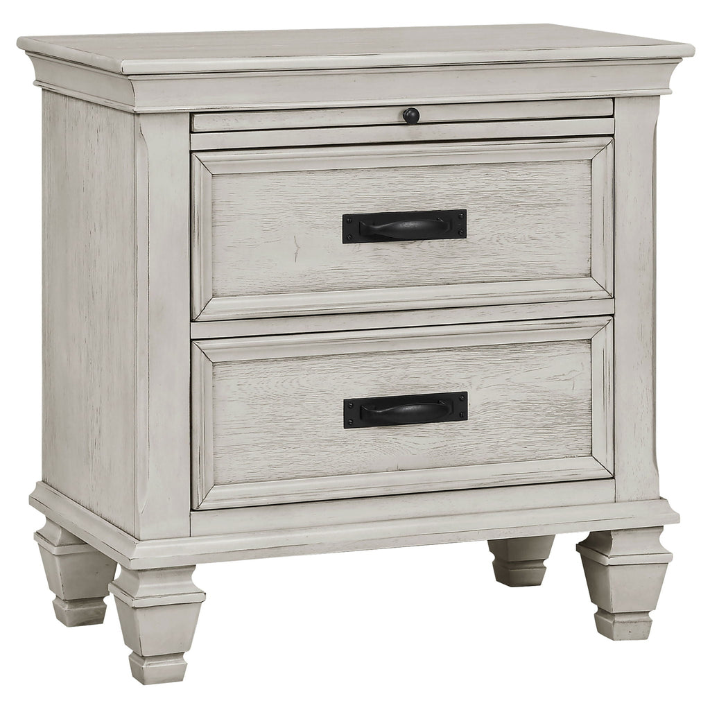 Franco 4-piece Queen Bedroom Set Distressed White