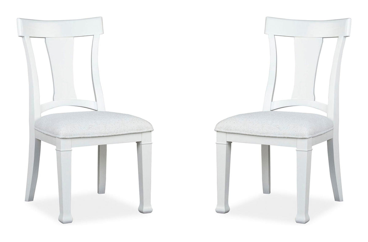 Kingston - Upholstered Side Chair (Set of 2) - Whisper White And Cerused Nutmeg