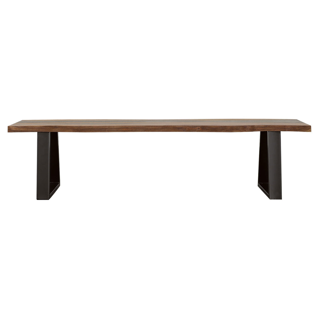 Ditman Live Edge Wood Dining Bench Grey Sheesham