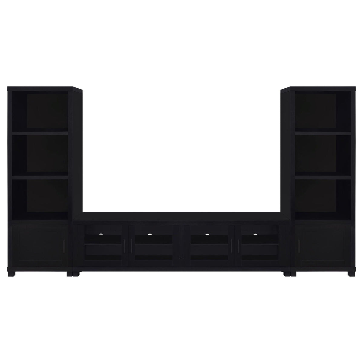 Sachin 3-piece Entertainment Center 79-inch TV Stand Black