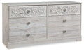 Paxberry - Six Drawer Dresser - Weatherworn - Whitewash