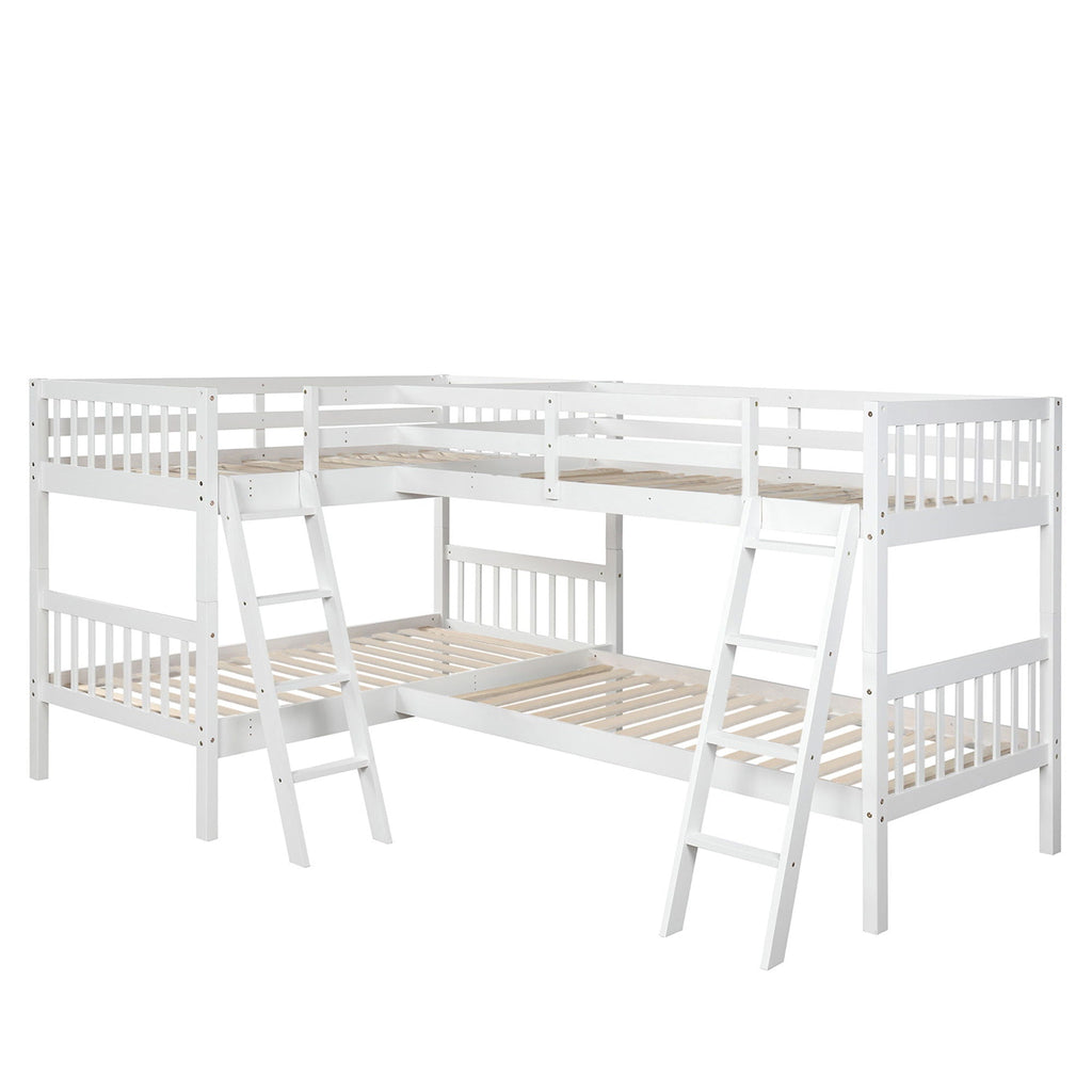 L Shaped Bunk Bed With Ladder