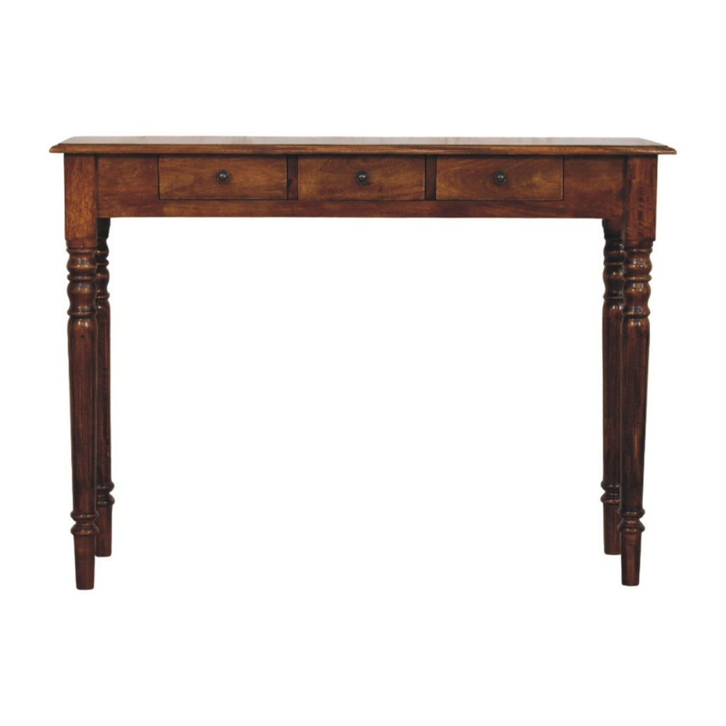 Turned Legs Drawer Console Table
