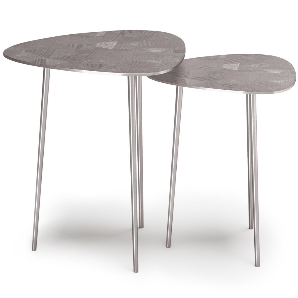 Shelton - 2 Piece Metal Nesting Table - Gray