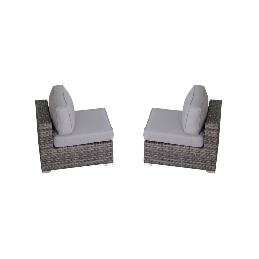 Modern Rattan Wicker Seating Group With Cushions
