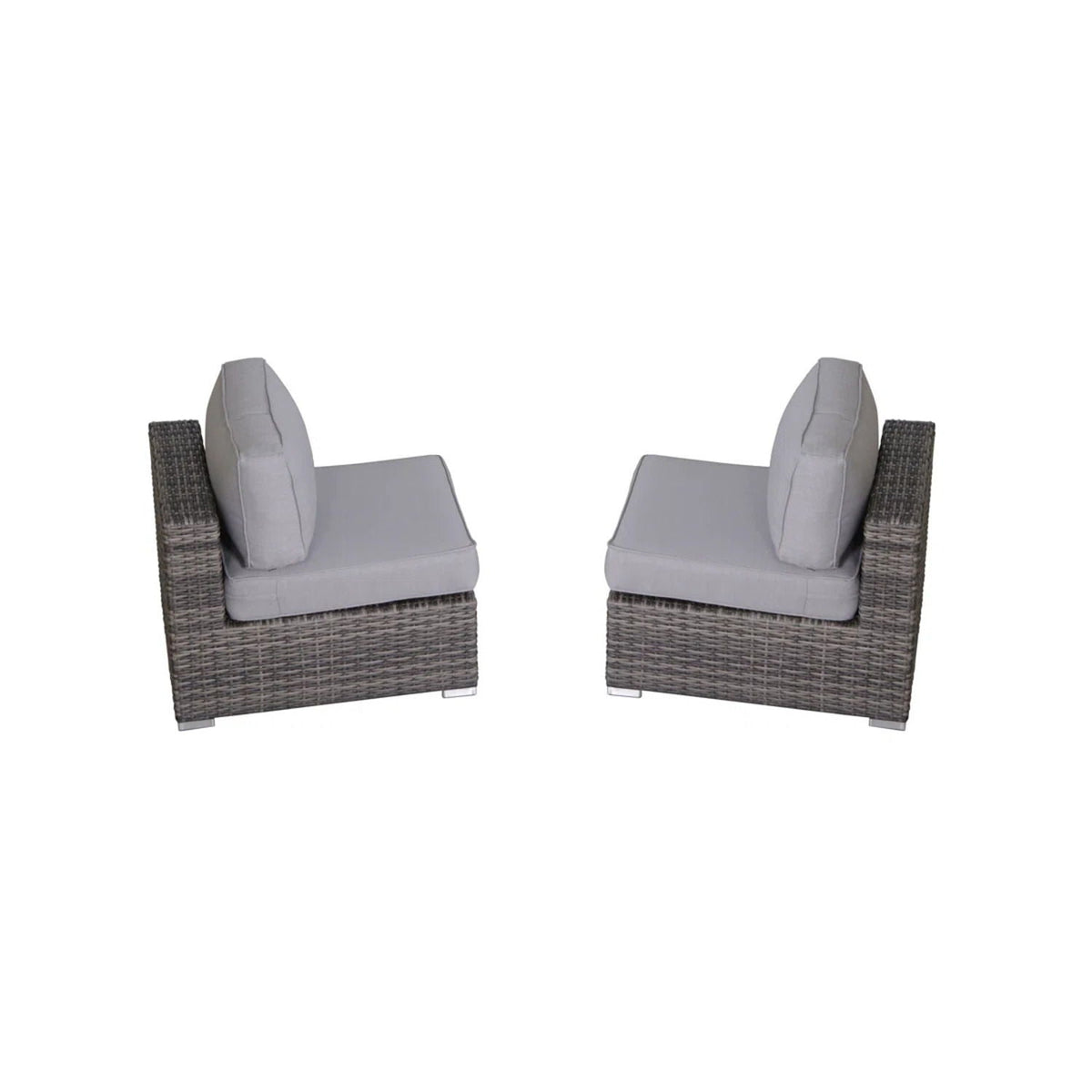 Modern Rattan Wicker Seating Group With Cushions