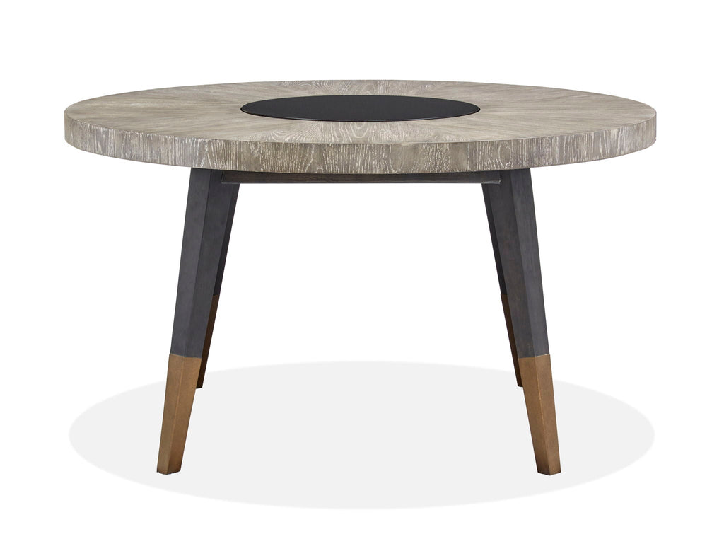 Ryker - Round Dining Table - Nocturn Black And Coventry Gray