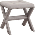 Upholstered Accent Bench With Nailhead Trim