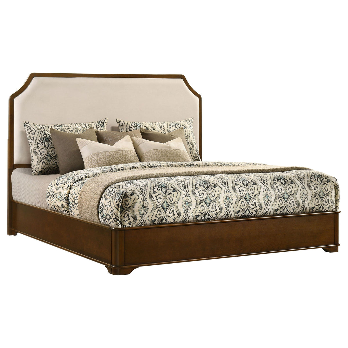 Garland 58-inch Eastern King Panel Bed Cream Brown Cherry
