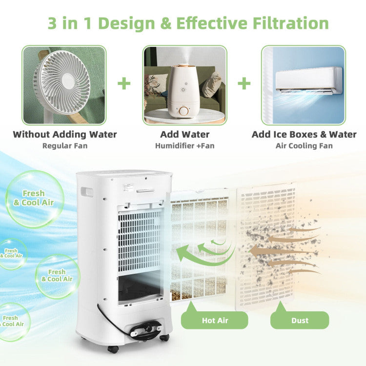 4-in-1 Portable Air Cooler with Timer & 3 Modes