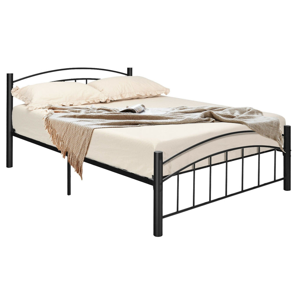 Modern Platform Bed with Headboard and Footboard