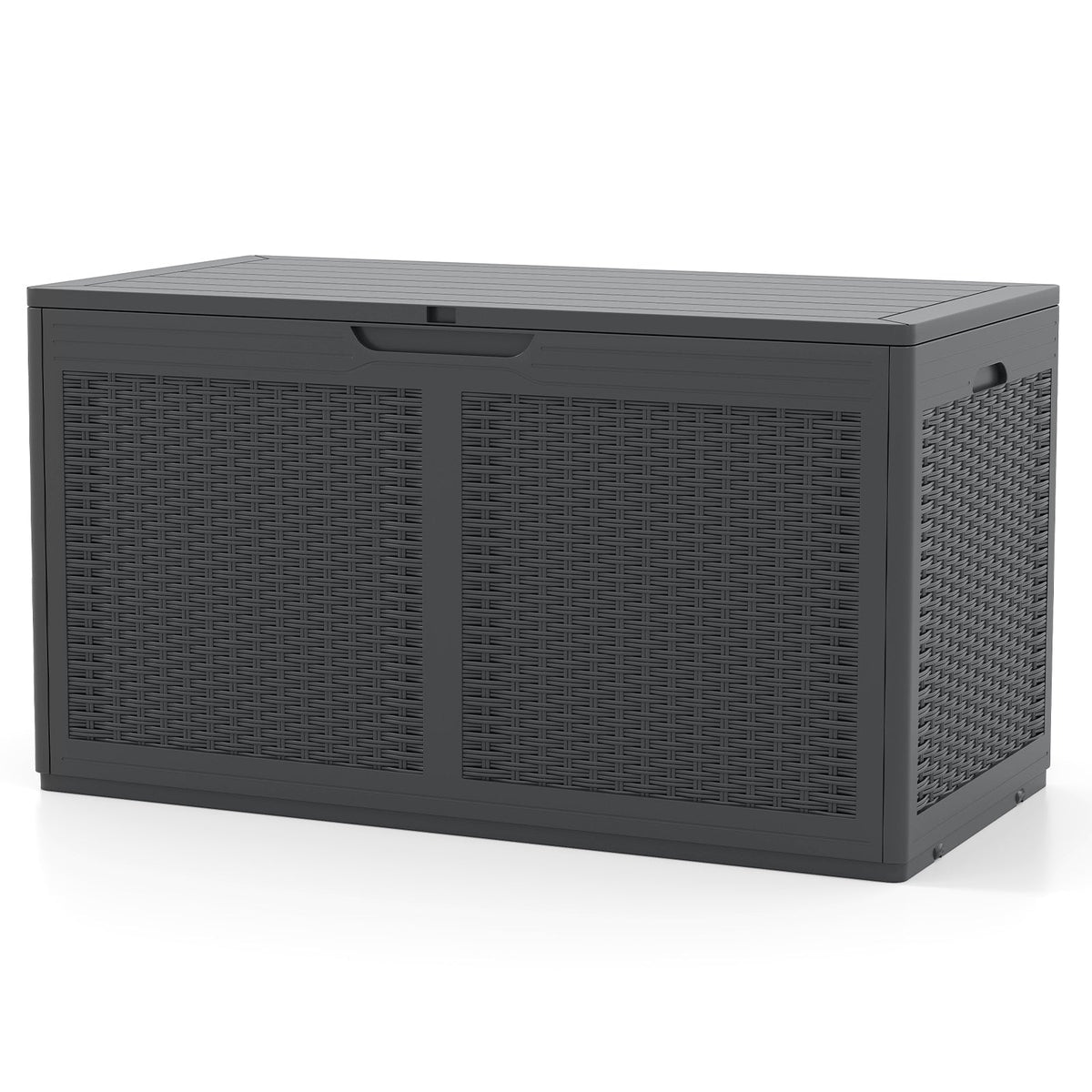 100 Gallon Resin Deck Box Outdoor Waterproof Storage Bench
