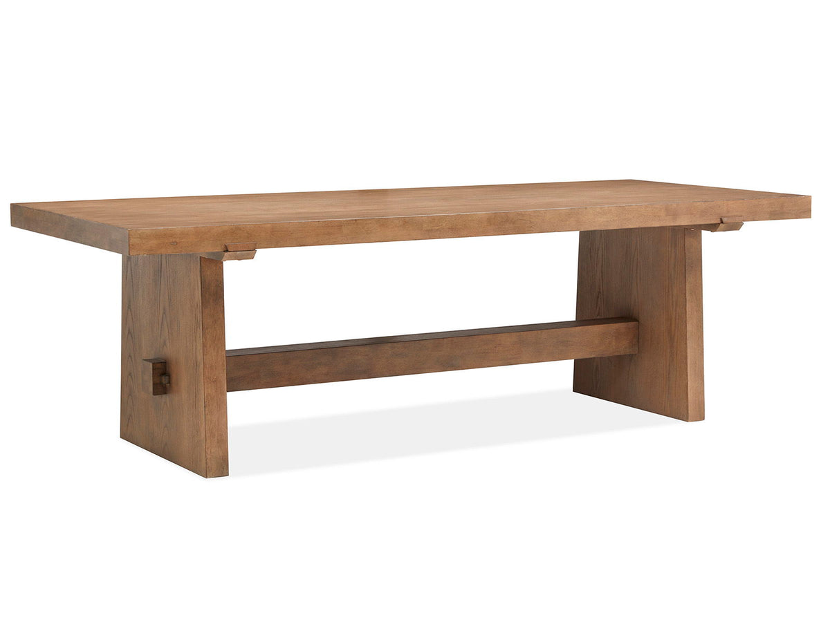 Lindon - Trestle Dining Table - Belgian Wheat