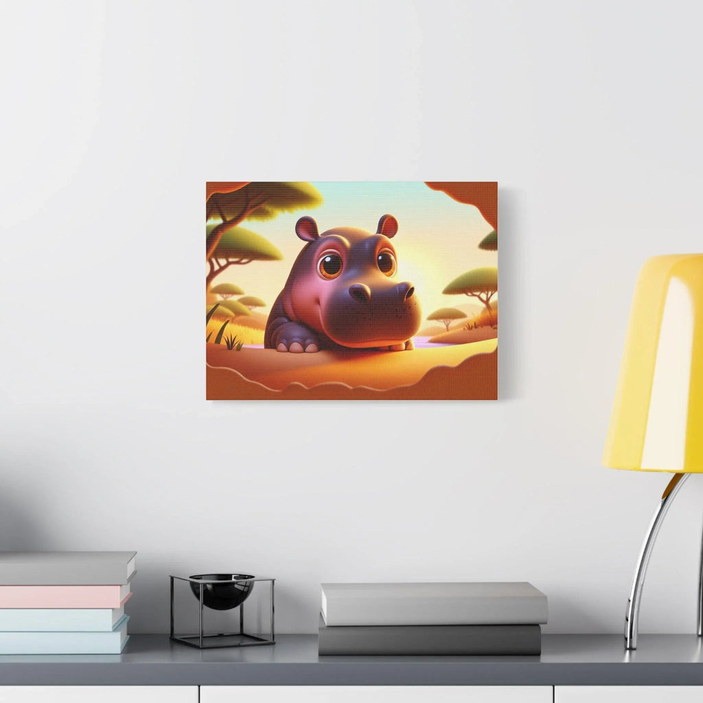 Canvas Hippo Print