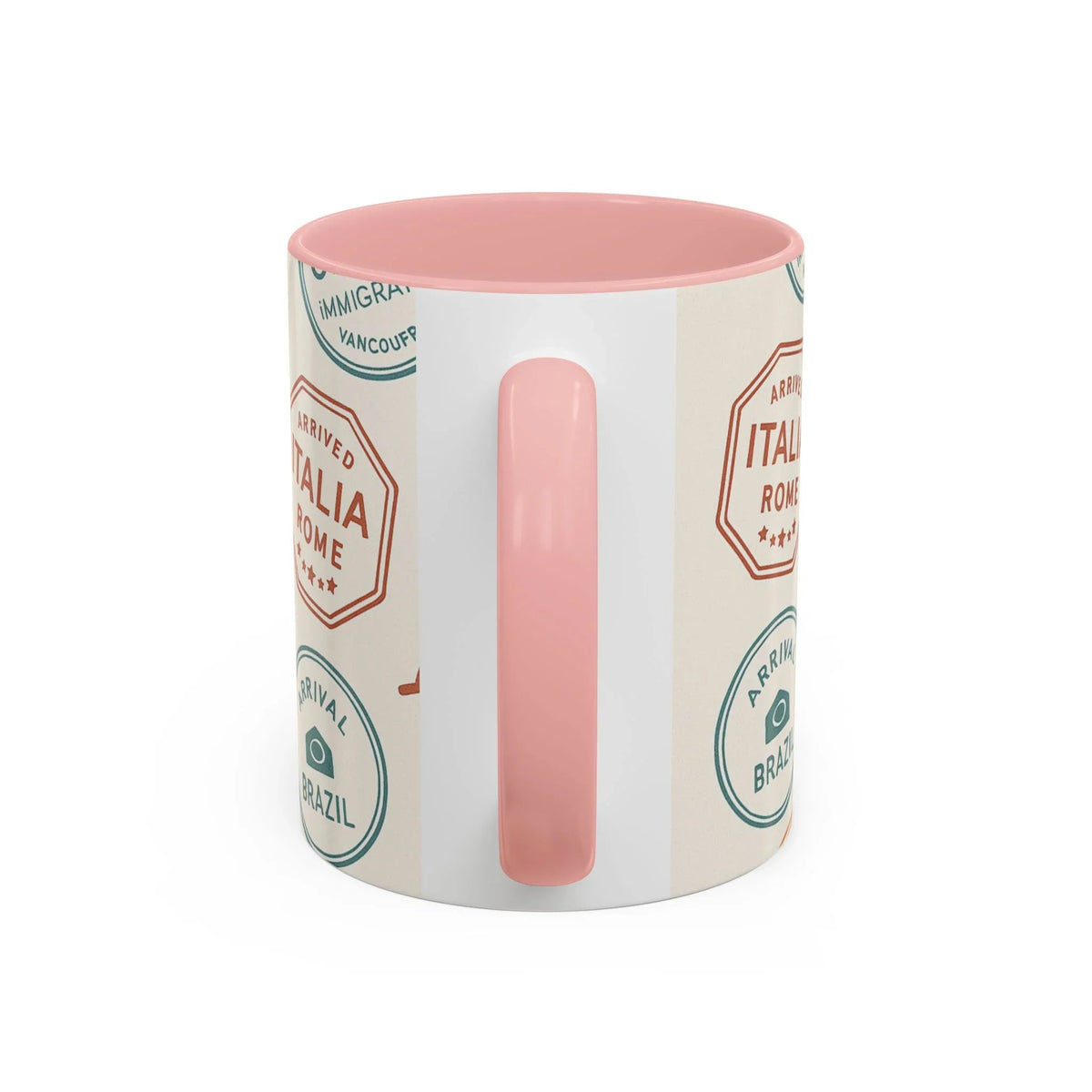 Pack Light, Live Big – Wanderlust Mug with Passport Stamp Collection