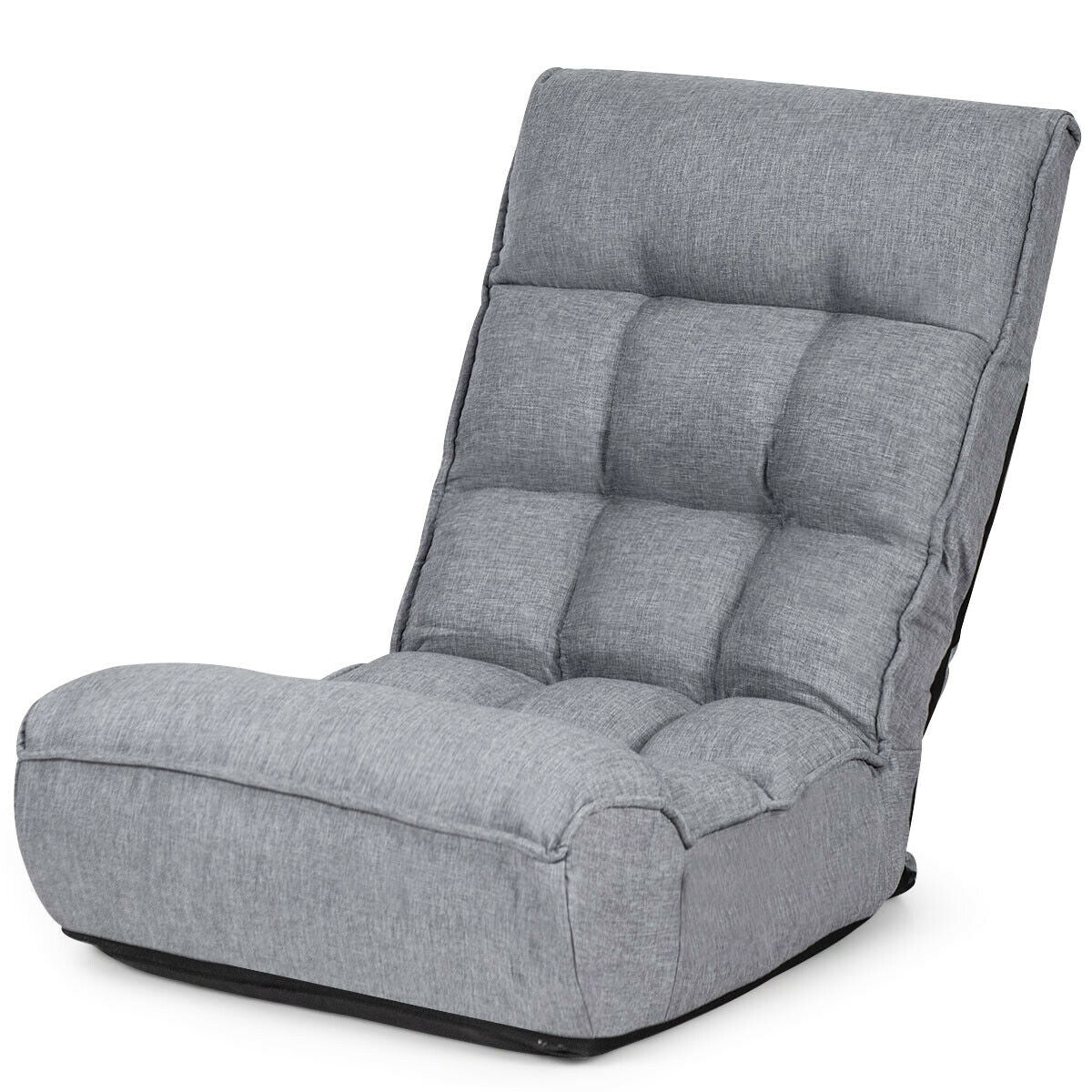 4-Position Adjustable Floor Chair Folding Lazy Sofa