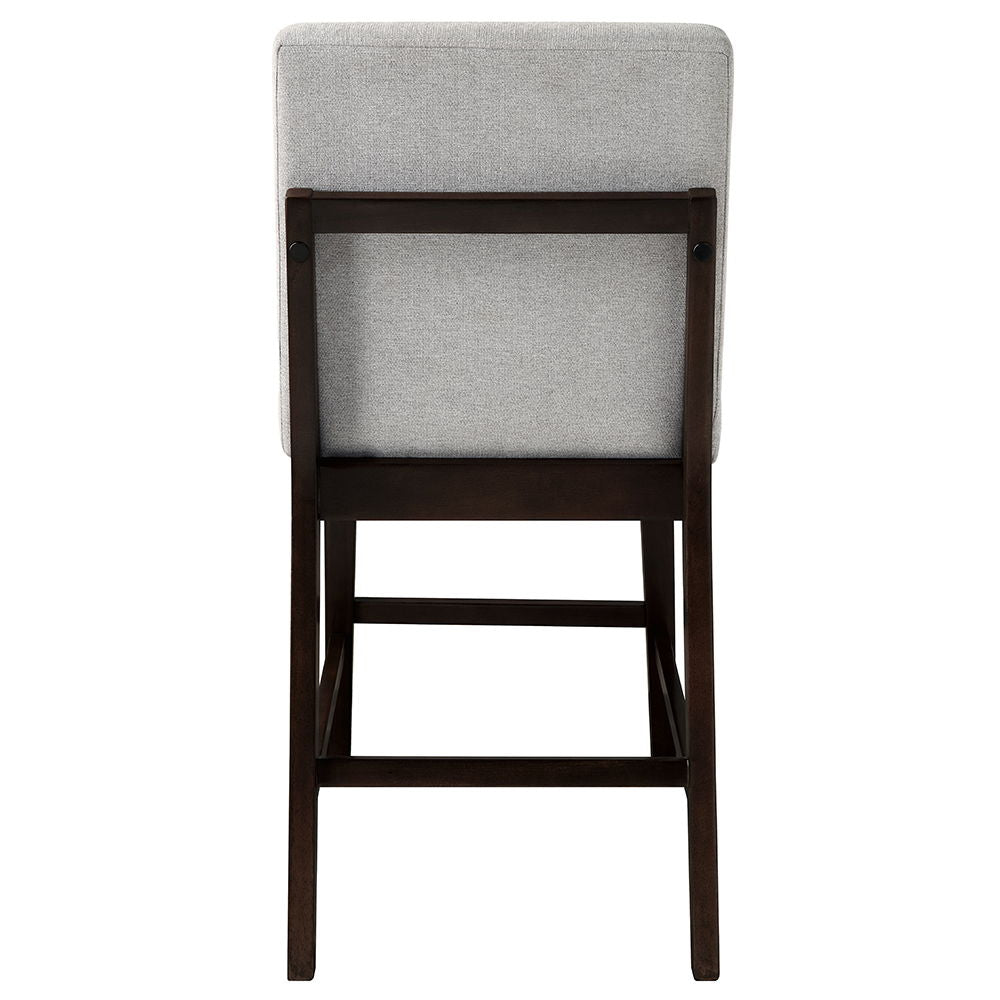 Edwyn - Counter Height Chair (Set of 2) - Gray Linen & Espresso