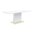 Gaines - High Gloss Dining Table With Pedestal Base
