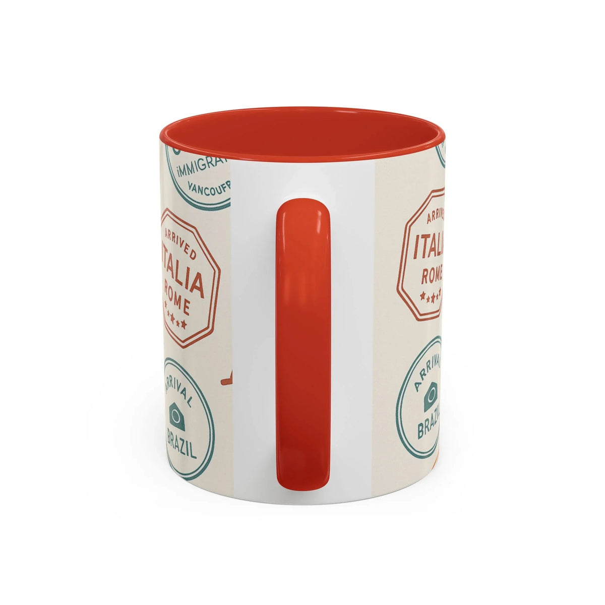 Pack Light, Live Big – Wanderlust Mug with Passport Stamp Collection